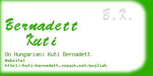 bernadett kuti business card